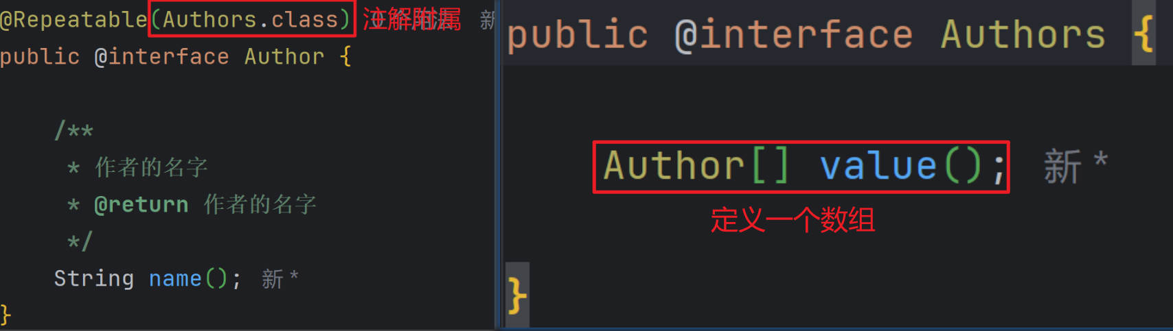 @Repeatable(设置注解可以重复出现在某个元素上)