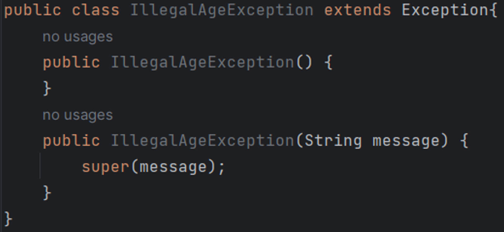 自定义异常练习